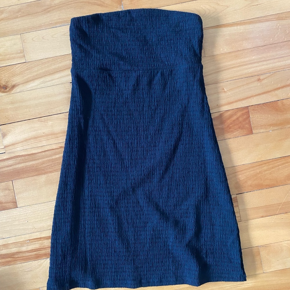 Wilfred Attention little texture Strapless Black Dress - Picture 8 of 9